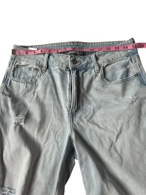American Eagle Super High- Rise Baggy Wide Leg Ankle Jeans thumbnail 8