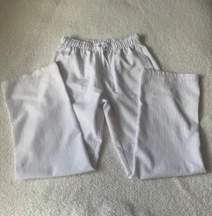White Scrub Pants Size M thumbnail 1