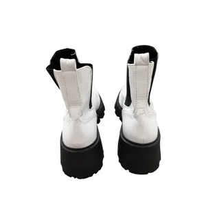 Topshop White Chunky Chelsea Boots Lug Sole Platform Ankle Booties Size 40 thumbnail 4