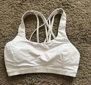 White Sports Bra thumbnail 1