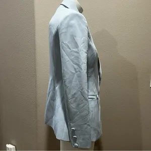 Meshki light  blue button up blazer thumbnail 7