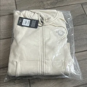 True Religion Winter White true Zip Hoodie thumbnail 1