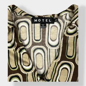 MOTEL Rocks Portia‎ Crop Top in Retro Spot Brown Size XS thumbnail 2