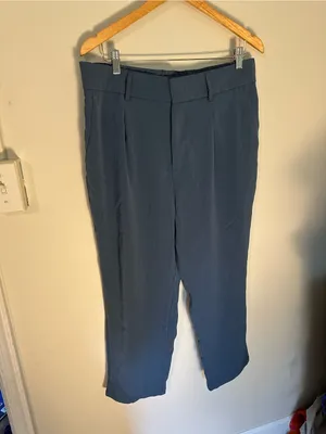 NWOT Halara Flex™ High Waisted Pocket Solid Work Tapered Pants coronet blue xlp thumbnail 2