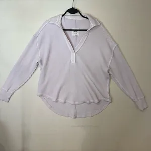 Aerie Lumberjane Waffle Polo Sweatshirt Size XS thumbnail 2