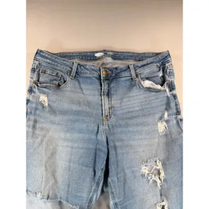 Old Navy Rockstar Super Skinny Mid-Rise Distressed Blue Jeans Womens 16 Ligh thumbnail 2