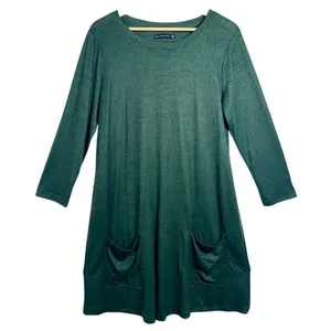 Abercrombie & Fitch Emerald Green Pocket Long Sleeve Sweater Midi Dress Size XL thumbnail 2