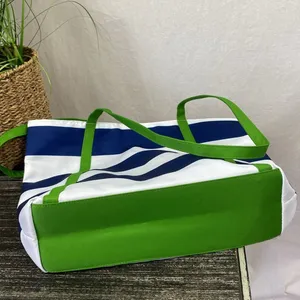 Kate Spade X Clinique Blue & White Striped Tote Beach Shopping Travel Bag thumbnail 4