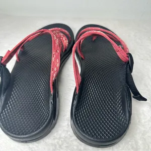 Chaco Arch Support Women's Sandals in Pink Adjustable Straps in Black Sole W9 thumbnail 5
