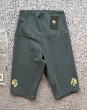 Darc Sport Wolves SHE Biker Shorts Gray Green High Waisted XS 4 of 500 Gym NWT thumbnail 1
