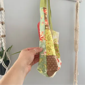 •Handmade vintage fabric shoulder tote bag• thumbnail 5