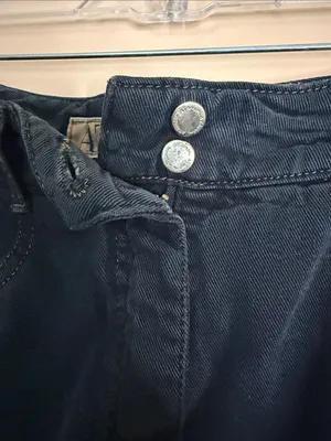 Classic Black Mini Skirt with Double Button Waist Size 4 thumbnail 3