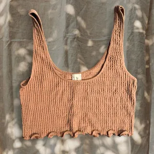 LA Hearts Taupe Ribbed Crop Top thumbnail 2