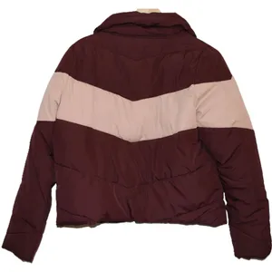 Womens Abercrombie & Fitch Burgundy Red Pink Puffer Coat Ski Snow Jacket Size S thumbnail 2