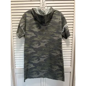 J For Justify Green Camo Mini Shirt Dress Size‎ Small Short Sleeve Rivets thumbnail 4