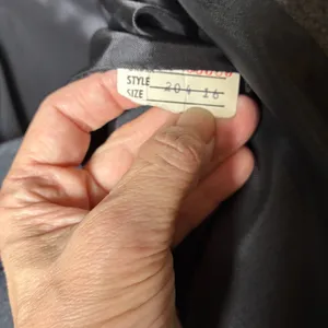 Vintage Wool Double Breasted Overcoat Longline Notched Lapel Grey Sz 16 Classic thumbnail 5