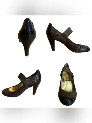 Dkny Brown Patent Leather Snakeskin-Embossed Mary Jane Shoes (5.5) thumbnail 11