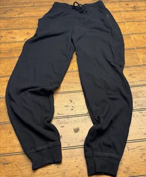 Gilly Hicks Jogger Sweatpants Womens XXS Black‎ Waffle Knit Loungewear thumbnail 1