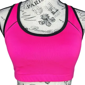BCG (M) Pink Racerback Sports Bra Mesh Back Tru‑Wick Fabric Black Details thumbnail 6