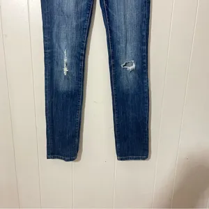 American Eagle 77 Skinny Distressed Jeans Low Rise Blue Size 2 Regular thumbnail 2