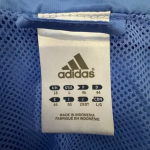 Adidas Track Jacket Women’s Large Light Blue Full Zip Up Running 3 Stripes thumbnail 4