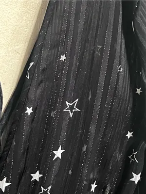 Nasty Gal Black Star Print Sheer Bell Sleeve Bodysuit Size 6 thumbnail 10
