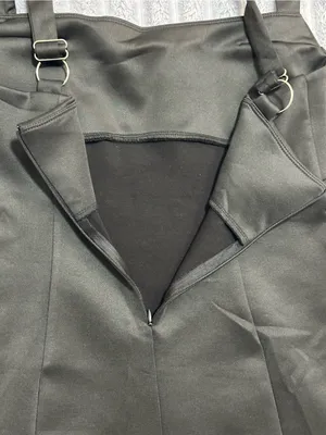 Black Pinafore Overall Dress — Size M — Preppy / Dark Academia Style thumbnail 3