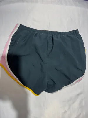 Nike Women's Black Shorts with Pink & Yellow Trim thumbnail 4