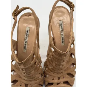 Manolo Blahnik Strappy‎ Heel Sandals Women 6 Y2K Cage Slingback Stiletto Heel thumbnail 2