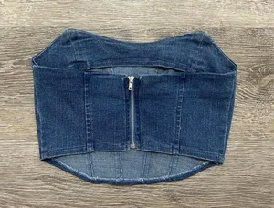 Vintage Y2K Denim Corset Top thumbnail 3