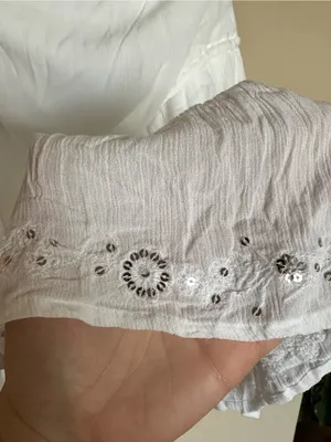 Hollister Gauze Strapless Embroidered Mini Summer Dress L NWT Coastal Cowgirl thumbnail 9