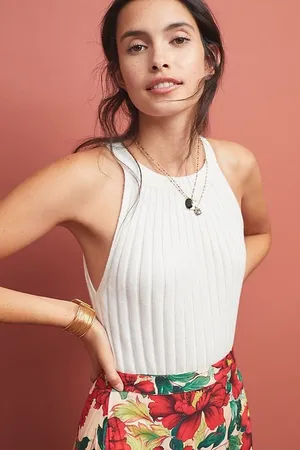 Anthropologie White Zadkine Sweater Tank thumbnail 1