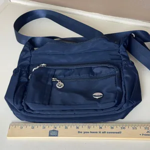 Jiel Shi Navy Blue Nylon Multi-Pocket Crossbody Bag Women Adjustable Strap thumbnail 8