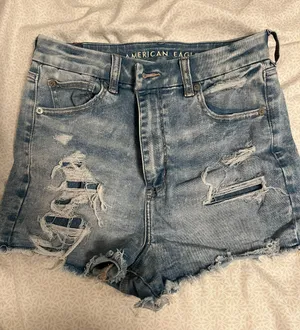 American Eagle Women’s Distressed Denim Jean Shorts thumbnail 1