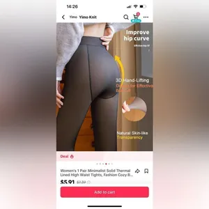 NWT Fleece‎ Tights thumbnail 4