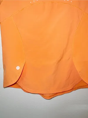 Lululemon Women's Orange Performance Short Sleeve Top thumbnail 6