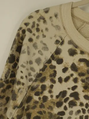 Isabel Marant Étoile Leopard Print Sweatshirt M Animal Print Crewneck Designer thumbnail 10
