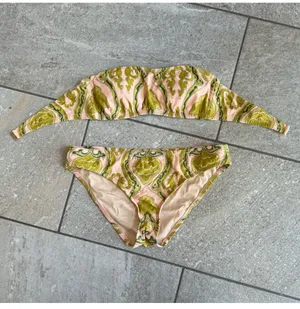 Pink And Green Paisley Jcrew Bikini thumbnail 3