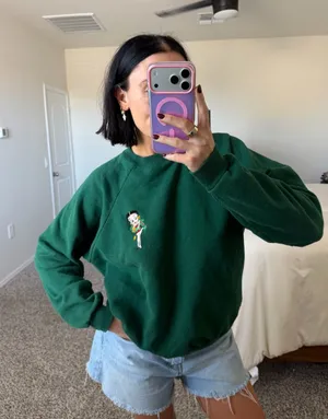 Vintage Betty boop Christmas crew neck sweatshirt thumbnail 1
