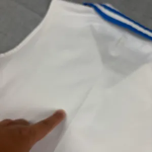 Tory Sport Polo Shirt Womens Medium White Sleeveless Striped Collar Athletic thumbnail 10