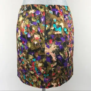 J. Crew Abstract Printed Cotton Sateen Mini Skirt Sz 0 Business thumbnail 3