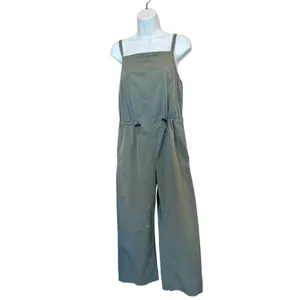Pistola Olive Green Overall Jumpsuit SMALL Cotton Relaxed Vacation Designer $148 thumbnail 9