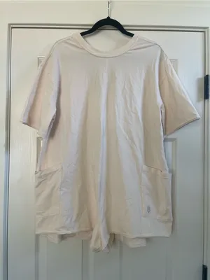 NWT Women’s Free People FP Movement Hot Shot Tee Romper Bleached Clay Size S thumbnail 5