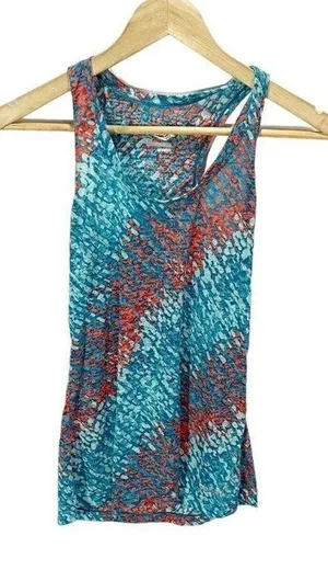 Womens Saucony‎ Racerback Tank Size S Multicolor Blue Red Running Sleeveless thumbnail 1