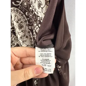 Women’s Silhouettes Size 14 Brown Paisley Maxi Dress thumbnail 5