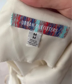 Urban Outfitters White Dress Mini size M Silk thumbnail 5