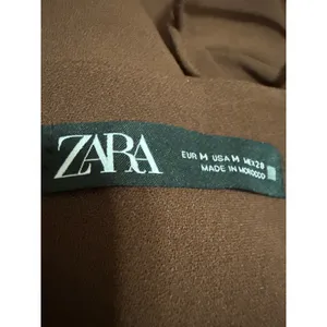 Zara Brown Sleeveless Pleated Cami Camisole Tank Slit Sheath Midi Dress Size M thumbnail 4