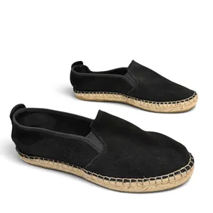 Free People Espadrille Slip On Shoes Womens 7.5 Black Suede Coastal Resort Boho thumbnail 4