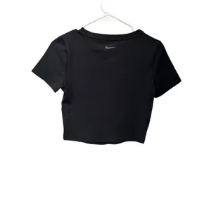 Nike One Fitted Women's Dri-FIT Short-Sleeve Cropped Top Black Size M NWT thumbnail 8