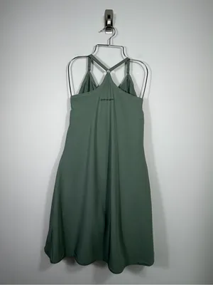 Outdoor Voices Exercise Dress Medium Green Built-In Shorts Strappy Back thumbnail 2